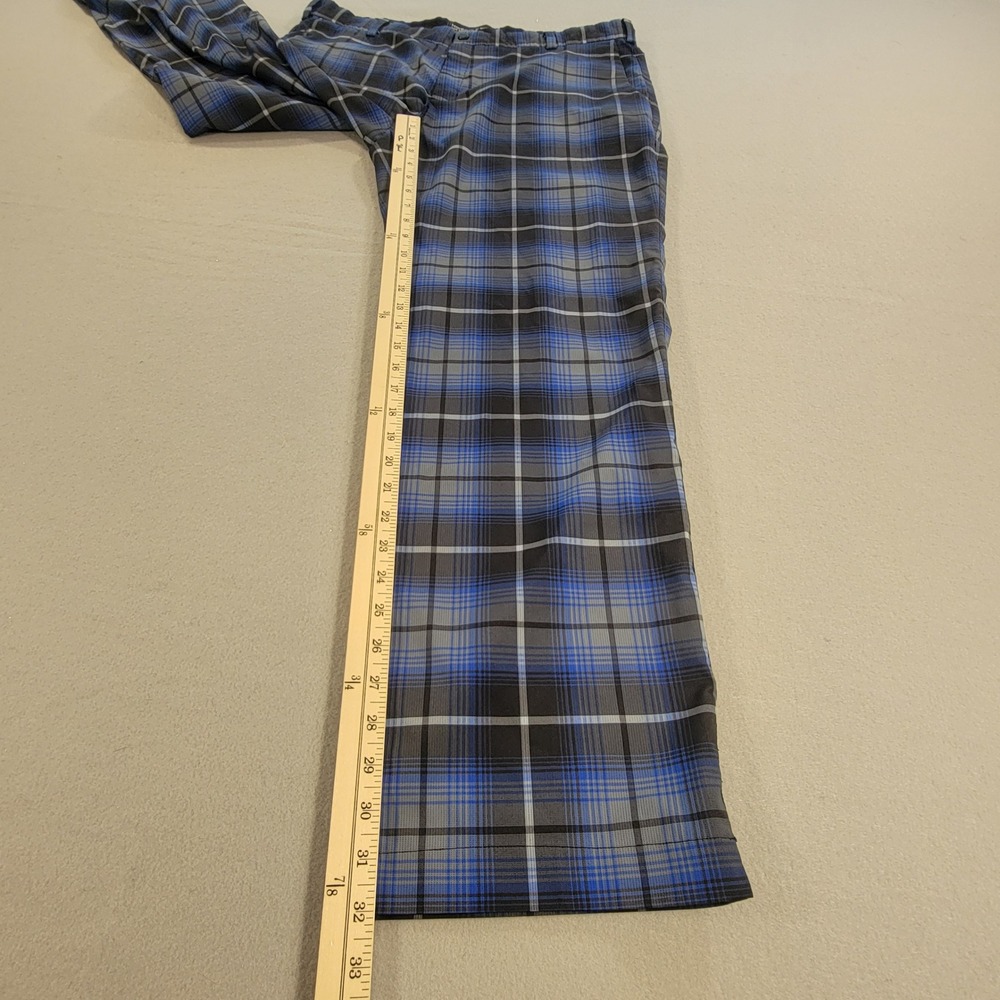 Nike Golf Tour Performance Dri-FIT Plaid Pants Mens 38x32 Blue Gray Tartan Check - Picture 5 of 10